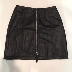 Faux leather skirt